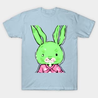 Jitters the Hyper Anime Easter Bunny (MD23ETR031c) T-Shirt
